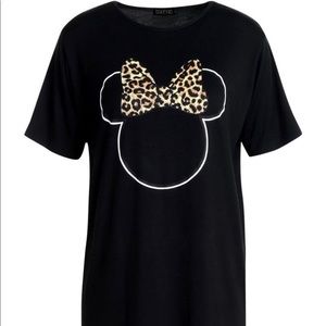 NWT Boohoo Disney Minnie Tshirt Dress